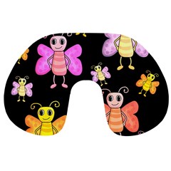 Cute butterflies, colorful design Travel Neck Pillows