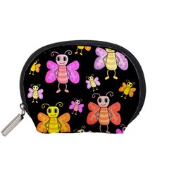 Cute butterflies, colorful design Accessory Pouches (Small) 