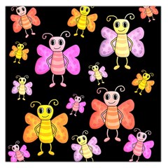 Cute butterflies, colorful design Large Satin Scarf (Square)