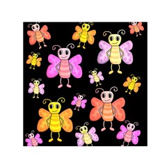 Cute butterflies, colorful design Small Satin Scarf (Square)