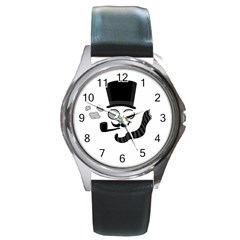 Invisible Man Round Metal Watch by Valentinaart