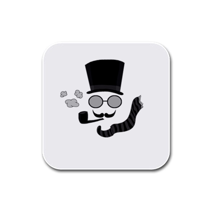 Invisible man Rubber Square Coaster (4 pack) 