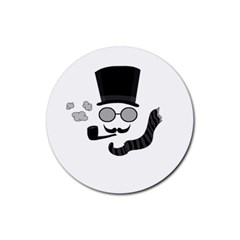 Invisible Man Rubber Coaster (round)  by Valentinaart