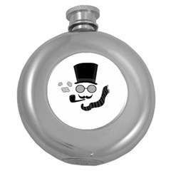 Invisible Man Round Hip Flask (5 Oz) by Valentinaart