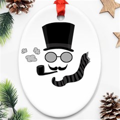 Invisible Man Oval Ornament (two Sides) by Valentinaart