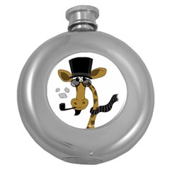 Mr  Elegance Round Hip Flask (5 Oz) by Valentinaart