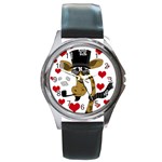 Mr. Right Round Metal Watch Front