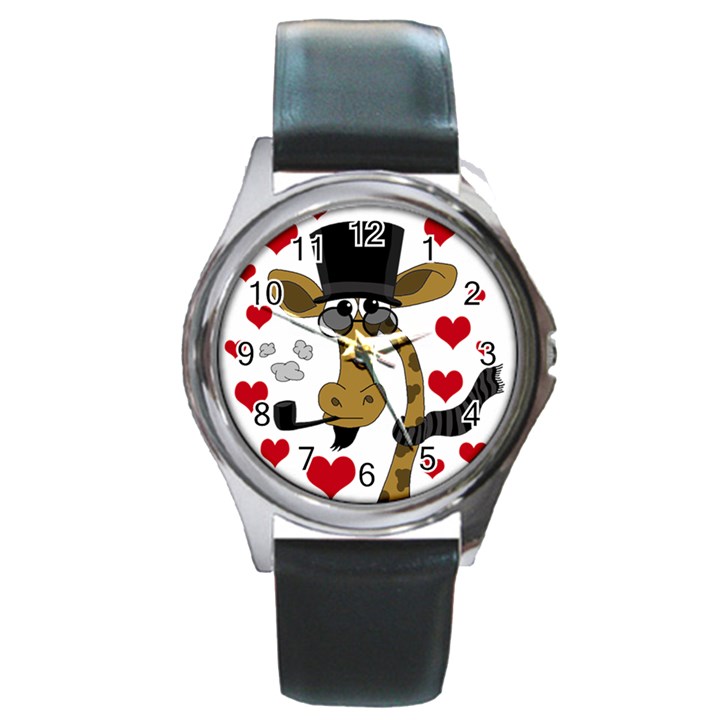 Mr. Right Round Metal Watch