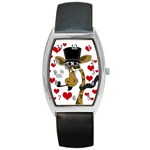 Mr. Right Barrel Style Metal Watch Front