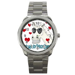 Don t Wait For Prince Sharming Sport Metal Watch by Valentinaart