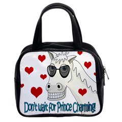 Don t Wait For Prince Sharming Classic Handbags (2 Sides) by Valentinaart