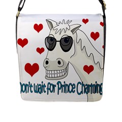 Don t Wait For Prince Sharming Flap Messenger Bag (l)  by Valentinaart