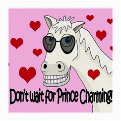 Don t Wait For Prince Charming Medium Glasses Cloth (2-side) by Valentinaart