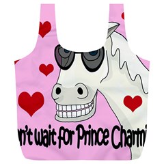 Don t Wait For Prince Charming Full Print Recycle Bags (l)  by Valentinaart