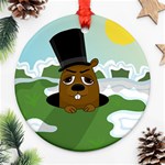 Groundhog Ornament (Round)  Front