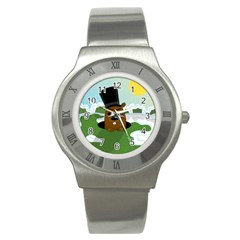 Groundhog Stainless Steel Watch by Valentinaart