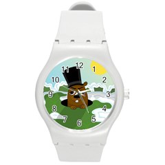 Groundhog Round Plastic Sport Watch (m) by Valentinaart