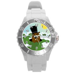 Groundhog Round Plastic Sport Watch (l) by Valentinaart