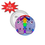 Unicorn love 1.75  Buttons (10 pack) Front