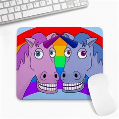 Unicorn Love Large Mousepads by Valentinaart