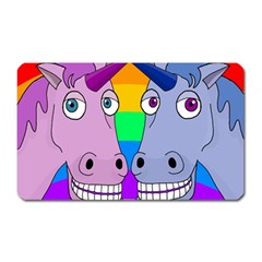 Unicorn Love Magnet (rectangular) by Valentinaart