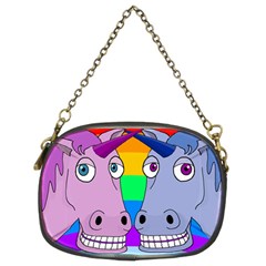 Unicorn Love Chain Purses (two Sides)  by Valentinaart