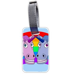 Unicorn Love Luggage Tags (two Sides) by Valentinaart