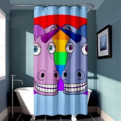 Unicorn Love Shower Curtain 36  X 72  (stall)  by Valentinaart