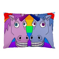 Unicorn Love Pillow Case (two Sides) by Valentinaart