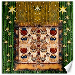 Festive Cartoons In Star Fall Canvas 12  X 12   by pepitasart