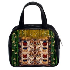 Festive Cartoons In Star Fall Classic Handbags (2 Sides)