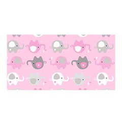 Animals Elephant Pink Cute Satin Wrap