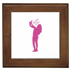 Selfie Girl Graphic Framed Tiles