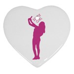 Selfie Girl Graphic Ornament (Heart)  Front