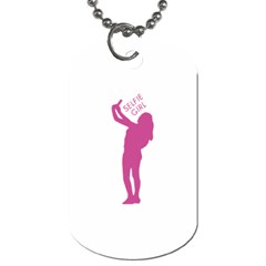 Selfie Girl Graphic Dog Tag (two Sides) by dflcprints