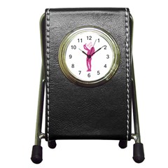 Selfie Girl Graphic Pen Holder Desk Clocks by dflcprints