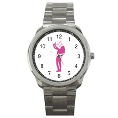 Selfie Girl Graphic Sport Metal Watch by dflcprints