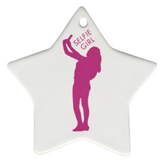 Selfie Girl Graphic Star Ornament (two Sides)  by dflcprints