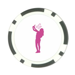 Selfie Girl Graphic Poker Chip Card Guards