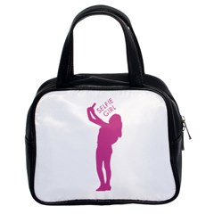 Selfie Girl Graphic Classic Handbags (2 Sides) by dflcprints