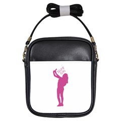 Selfie Girl Graphic Girls Sling Bags by dflcprints