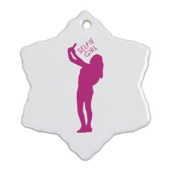 Selfie Girl Graphic Ornament (snowflake)  by dflcprints