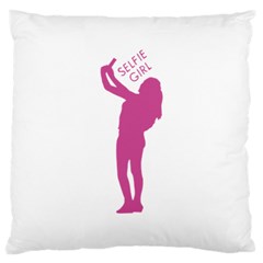 Selfie Girl Graphic Large Cushion Case (one Side) by dflcprints