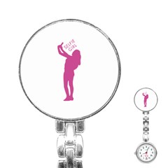 Selfie Girl Graphic Stainless Steel Nurses Watch by dflcprints