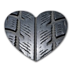 Mature Black Auto Altreifen Rubber Pattern Texture Car Heart Mousepads