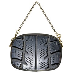 Mature Black Auto Altreifen Rubber Pattern Texture Car Chain Purses (two Sides) 