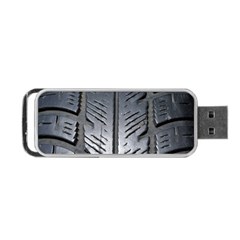 Mature Black Auto Altreifen Rubber Pattern Texture Car Portable Usb Flash (two Sides) by Amaryn4rt