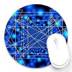 Network Connection Structure Knot Round Mousepads by Amaryn4rt