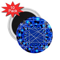 Network Connection Structure Knot 2 25  Magnets (10 Pack)  by Amaryn4rt