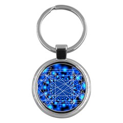 Network Connection Structure Knot Key Chains (round)  by Amaryn4rt